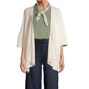 Womens Cream Tape Yarn Kimono Cardigan Size XL (16/18 )